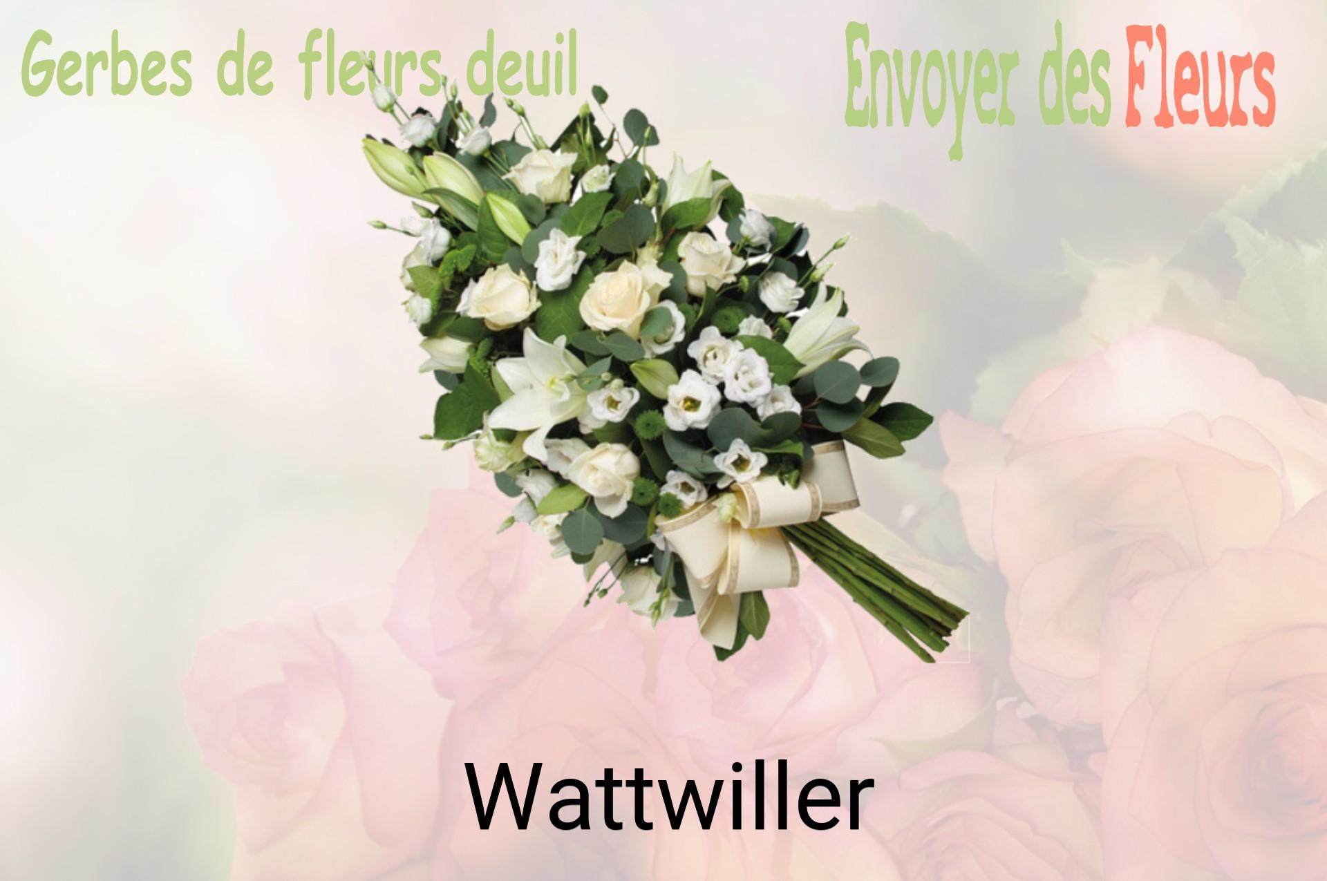Gerbe de fleurs de deuil livrée à Wattwiller